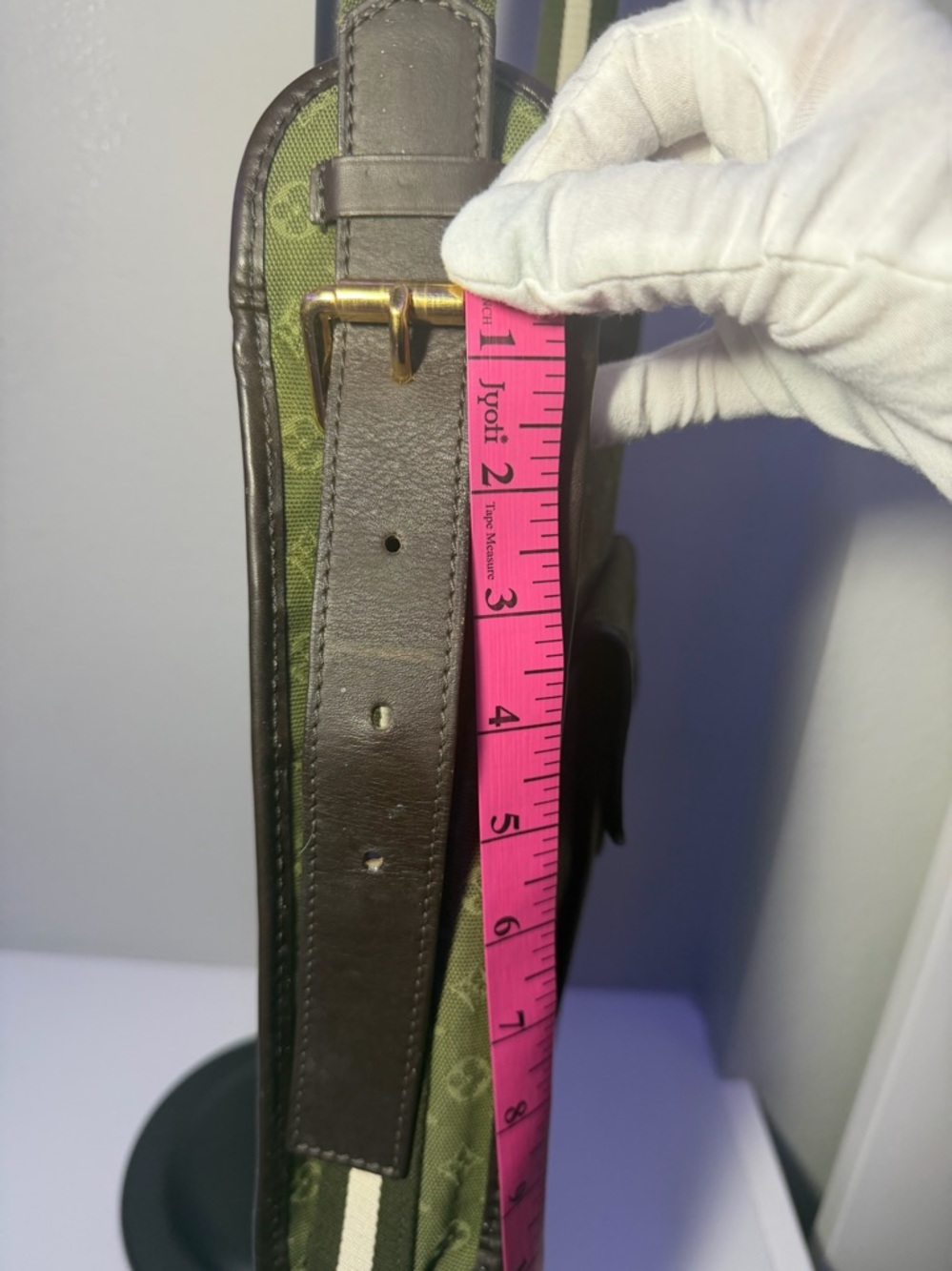 Louis Vuitton Mini Lin Monogram Shoulder Bag in Olive Green - Picture 5 of 17